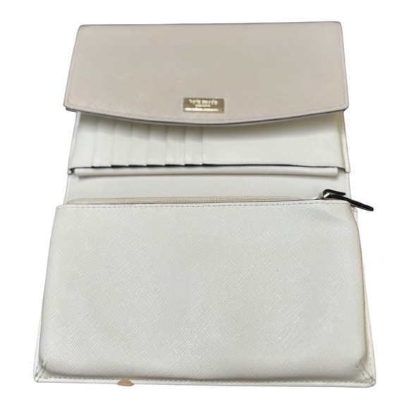 Kate Spade Tan White and black shoulder purse EUC some light wear - Picture 6 of 15